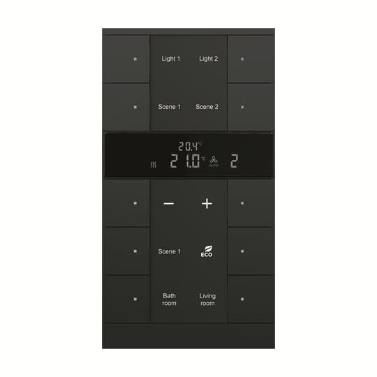 Tacteo prvek ovládací ABB KNX 2CKA006330A0049, mechová černá, 10nás. s term.;SBS/U10.0.1-885