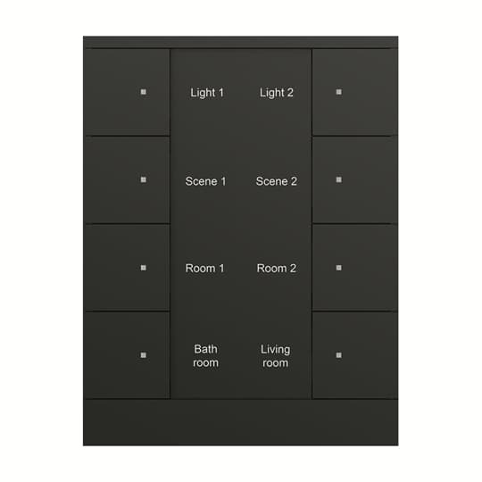 Tacteo prvek ovládací ABB KNX 2CKA006330A0073, mechová černá, 8nás.; SB/U8.0.1-885