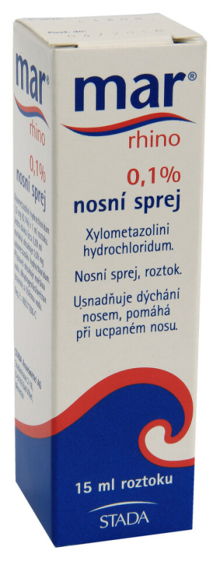 MAR RHINO 0,1% Nosní sprej 15 ml / 15 mg