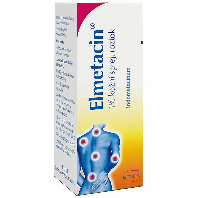 ELMETACIN 8MG/ML Kožní sprej, roztok 1X100ML