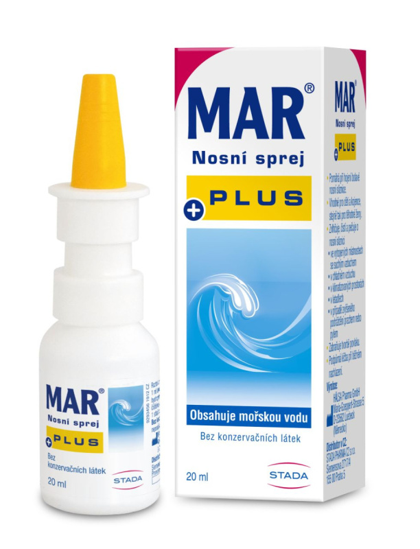 MAR Plus 3 % Nasenspray mořská voda s dexpanthem 20 ml