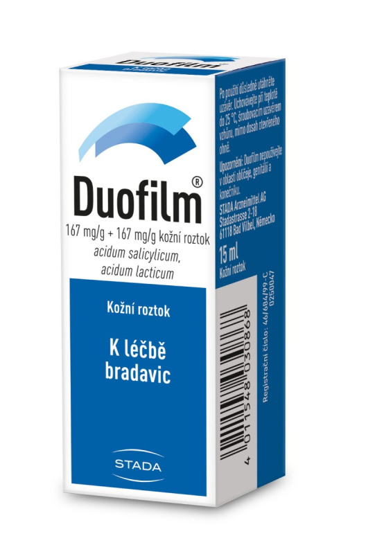 DUOFILM 167MG/G+167MG/G Kožní roztok 15ML