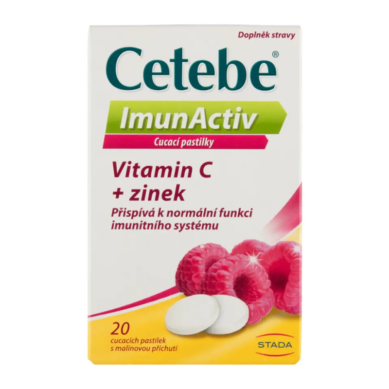 Cetebe ImunActiv Vit.C+zinek 20 cucacích pastilek