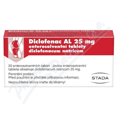 DICLOFENAC AL 25MG enterosolventní tableta 20