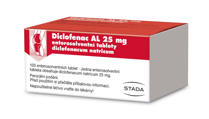 DICLOFENAC AL 25MG enterosolventní tableta 100