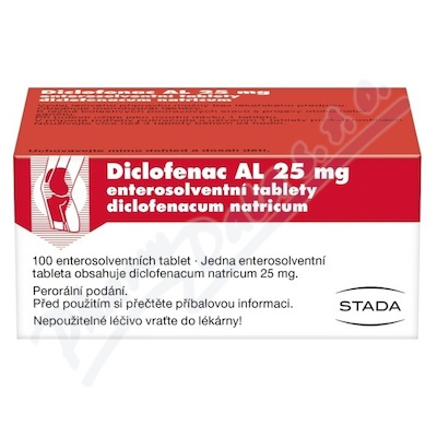 DICLOFENAC AL 25MG enterosolventní tableta 100