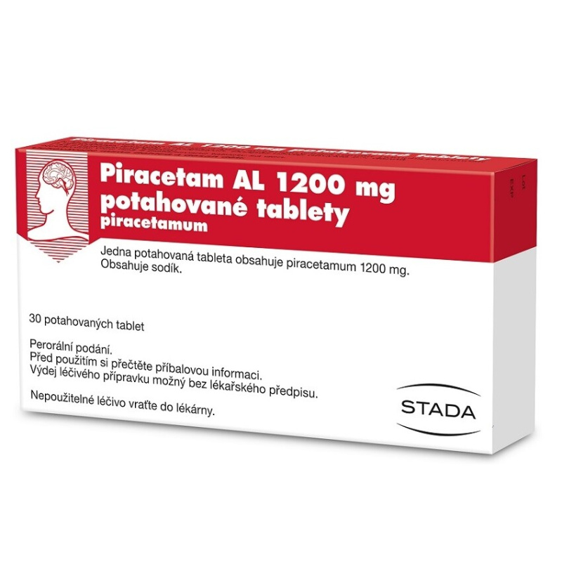 PIRACETAM AL 1200 mg Potahované tablety 30 kusů