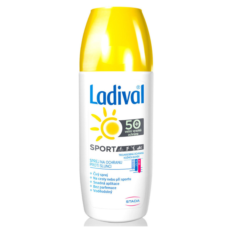 Ladival Sport transparentní ochranný sprej pro sportovce SPF 50+ 150 ml