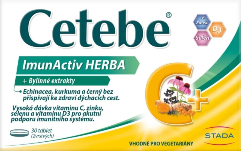CETEBE ImunActiv HERBA + bylinné extrakty 30 tablet
