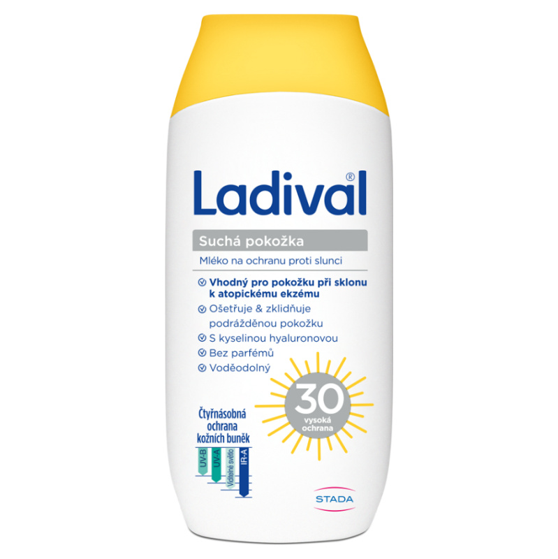 Ladival Suchá pokožka ochranné mléko proti slunečnímu záření SPF 30 200 ml