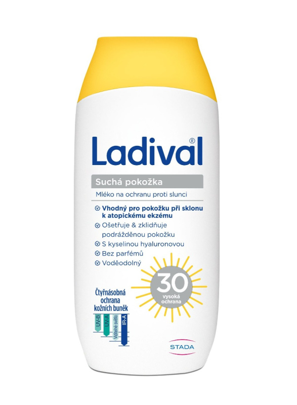 Ladival Suchá pokožka ochranné mléko proti slunečnímu záření SPF 30 200 ml