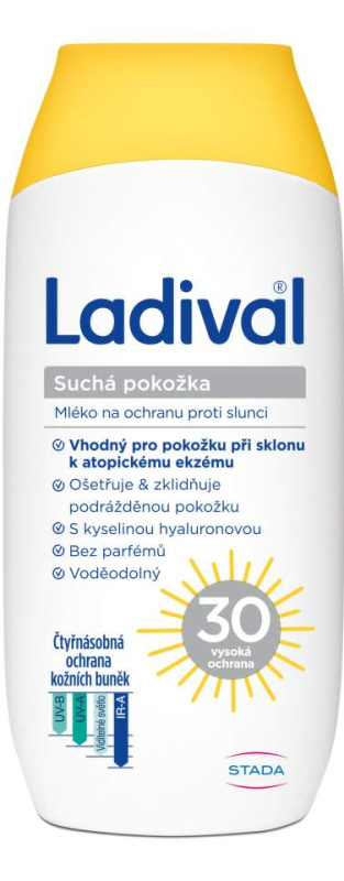 Ladival Suchá pokožka ochranné mléko proti slunečnímu záření SPF 30 200 ml
