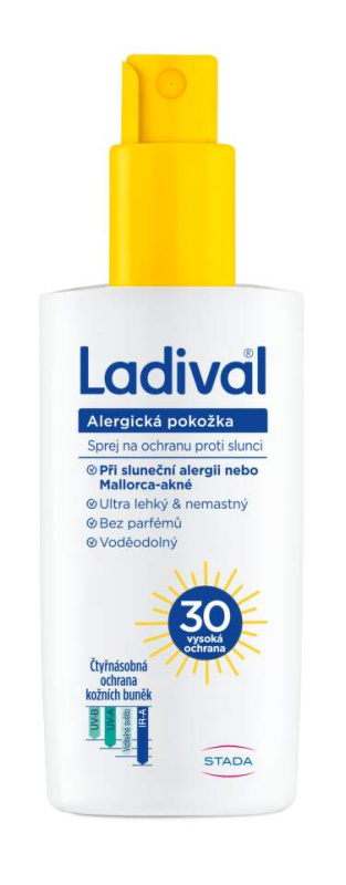 Ladival Alergická pokožka ochranný sprej na opalování SPF 30 150 ml