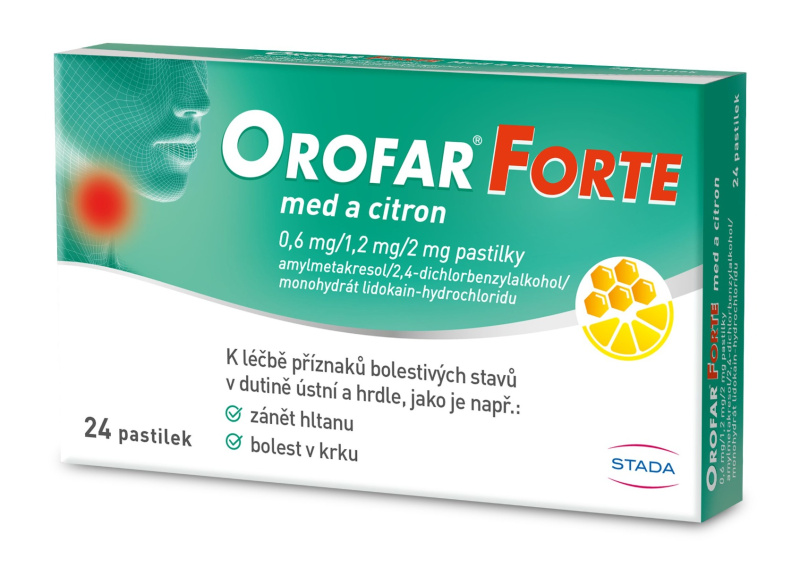 OROFAR FORTE MED A CITRON 0,6MG/1,2MG/2MG pastilka 24