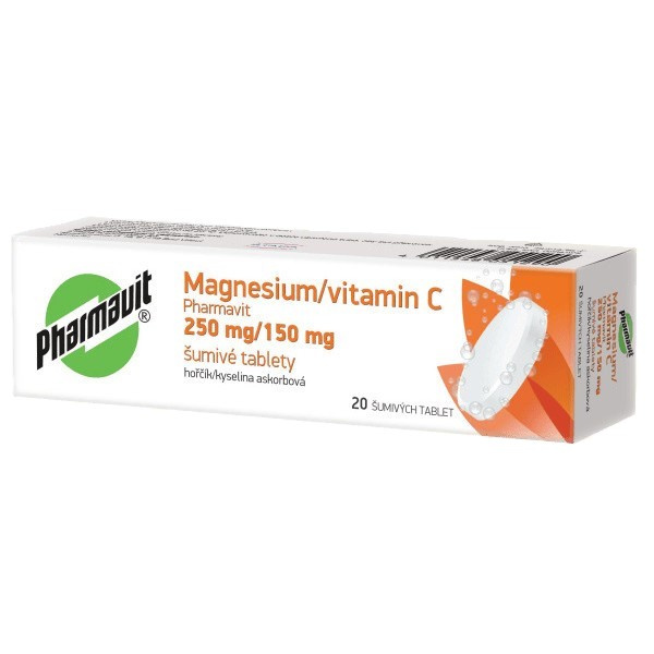 Magnesium/vitamin C Pharmavit 250/150mg tbl.eff.20