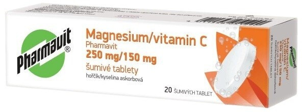 Magnesium/vitamin C Pharmavit 250/150mg tbl.eff.20