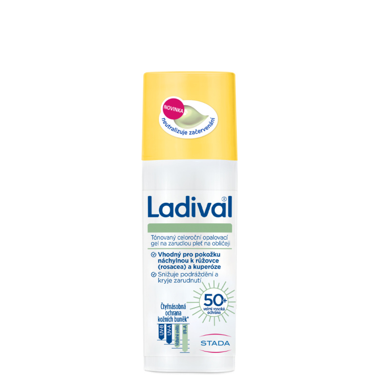 Ladival opalovací gel zarudlá pleť a obličej OF50+ 50ml