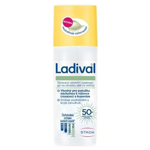 Ladival opalovací gel zarudlá pleť a obličej OF50+ 50ml