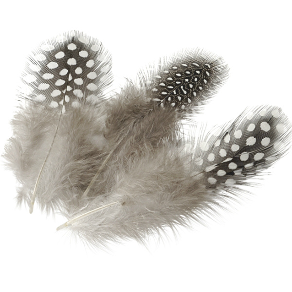 Peříčka (20ks) šedá 3g kropenatá