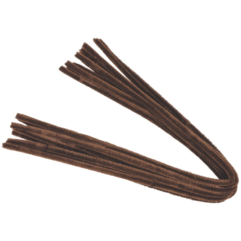 Knorr Prandell Chlupaté modelovací drátky (10ks) - hnědé