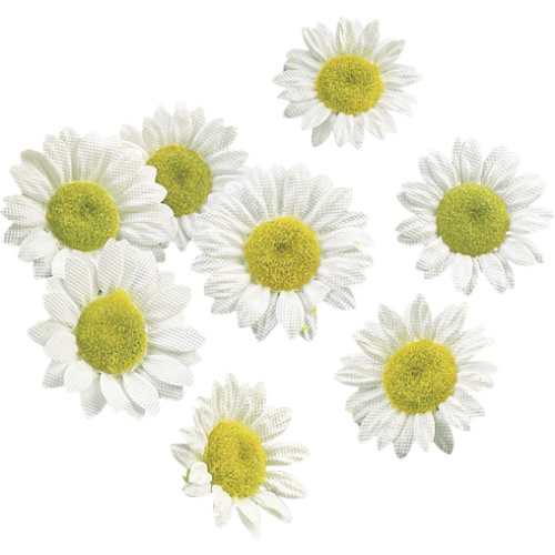 Plastové květy kopretiny (22ks)