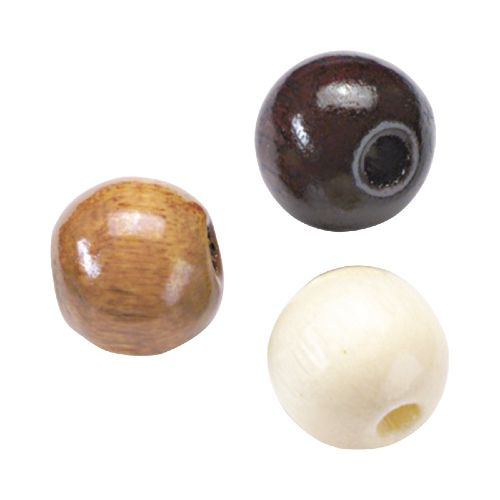 Dřevěné korálky 4mm (165ks) mix hnědý
