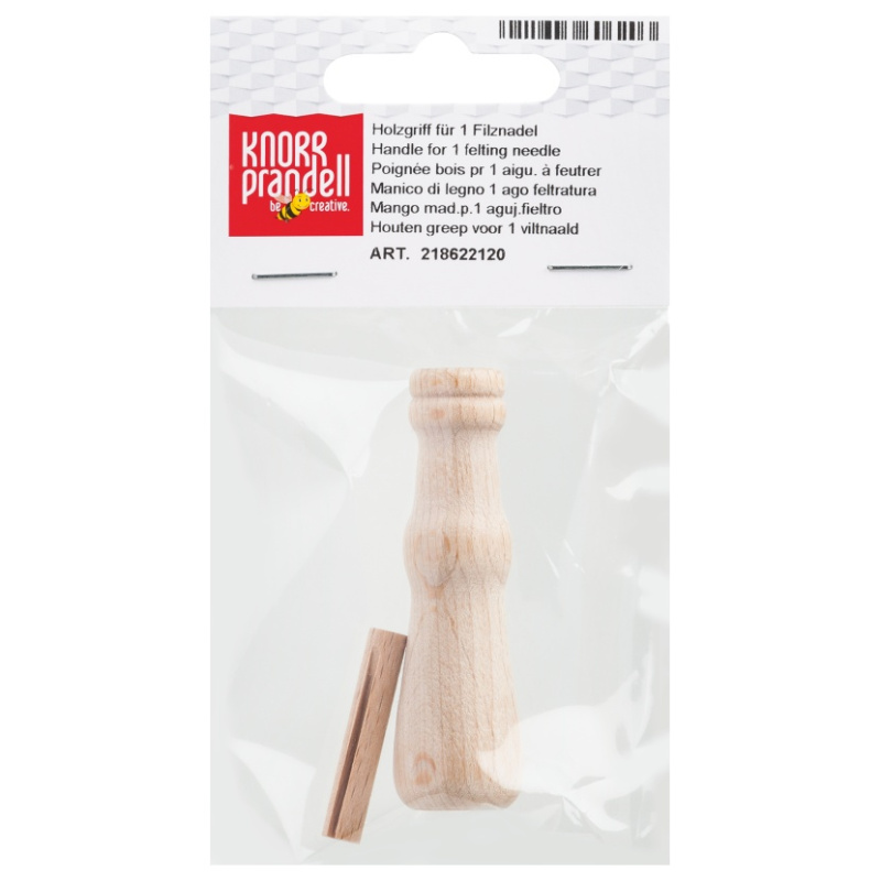 Dřevěný držák na 1 jehla na plstění dvoudílný (dodáváno bez jehly)