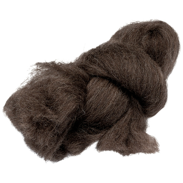 Vlna ovčí 10g tmavě hnědá