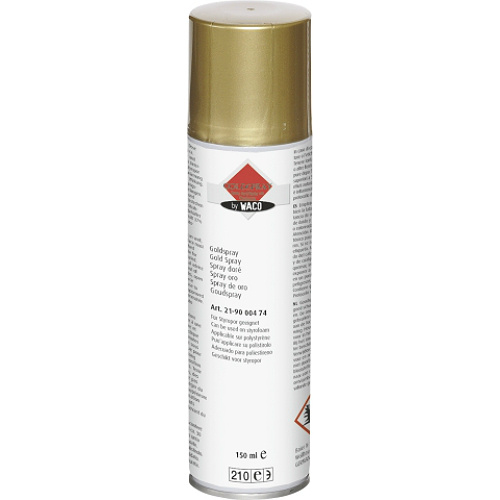 Barva ve spreji WACO na polystyren zlatá 150ml