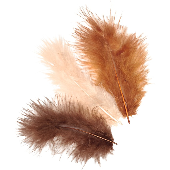 Peříčka (15ks) hnědý mix 4g Marabu