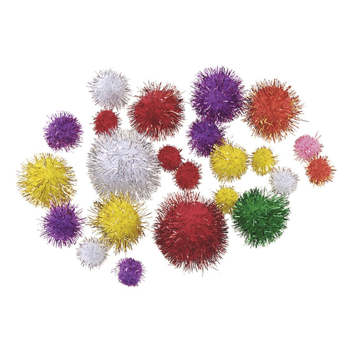 Bambulky třpytivé mix barev 8-20mm (25ks)