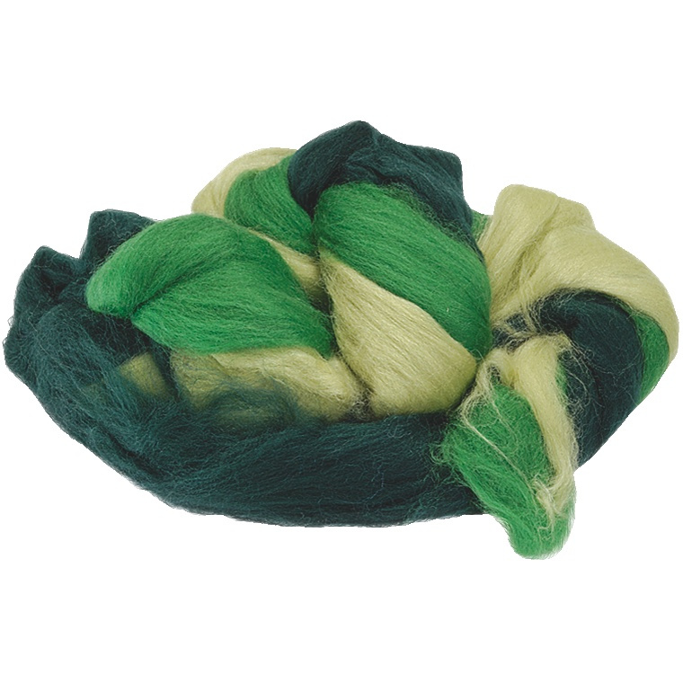 Merino 50g vlna zelený mix
