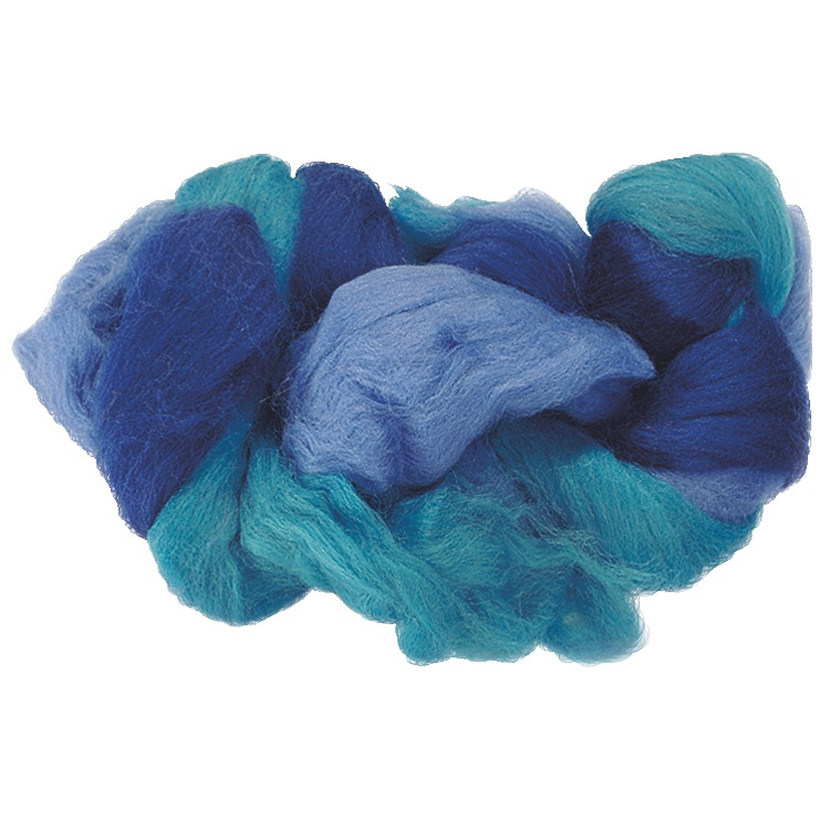 Merino 50g vlna modrý mix