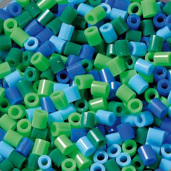 Zažehlovací korálky (2000ks) mix modrý