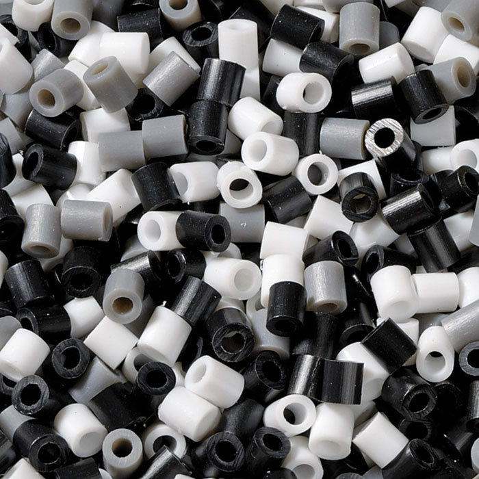 Zažehlovací korálky (2000ks) mix černobílý