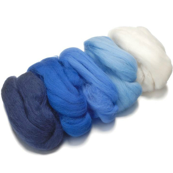 Merino 50g  vlna extra jemná modrý mix