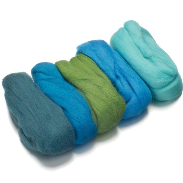 Merino 50g vlna extra jemná zeleno-modrý mix