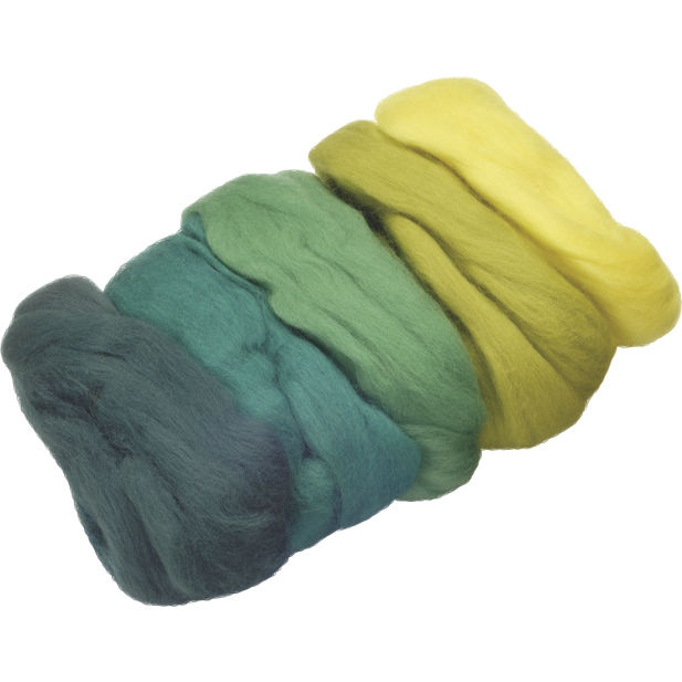 Merino 50g vlna extra jemná zeleno-žlutý mix