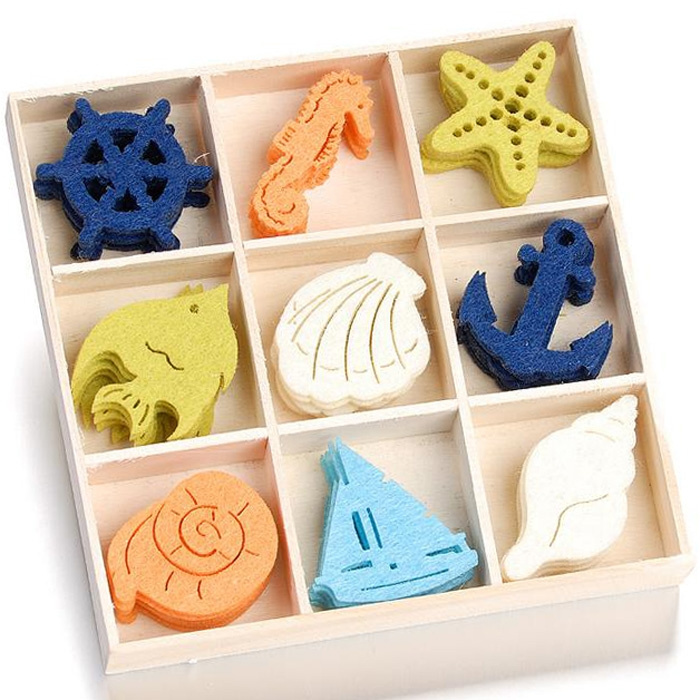 Mix dekorací z filcu č.31 Oceán