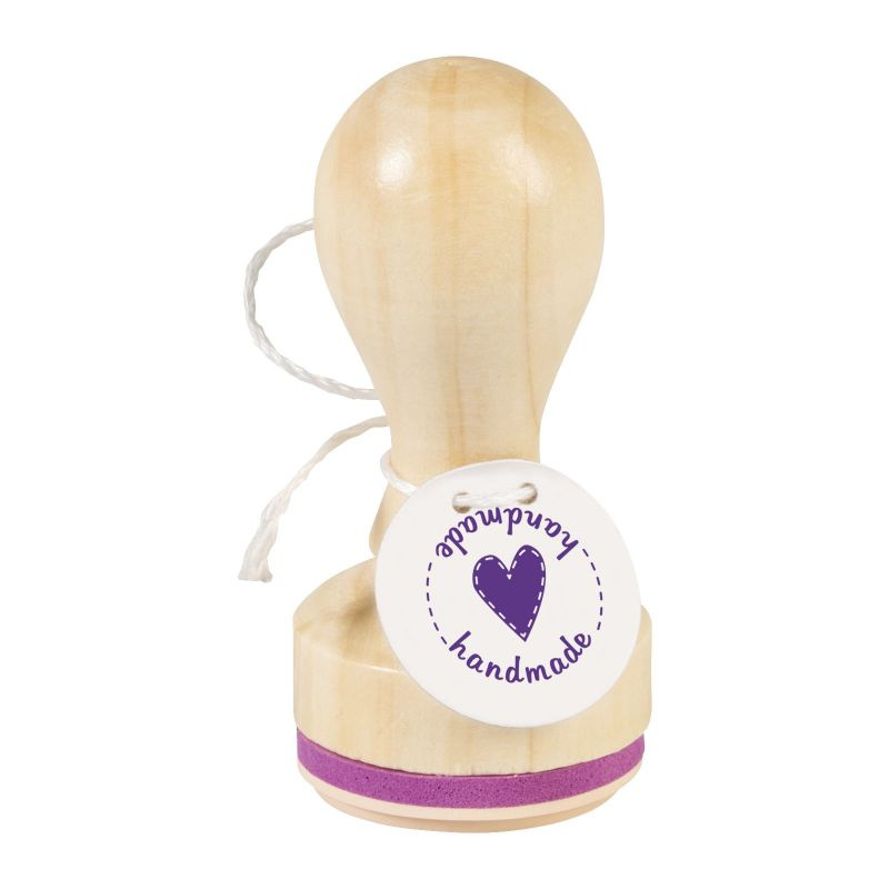 Hand made - gumové razítko na dřevě (1ks)