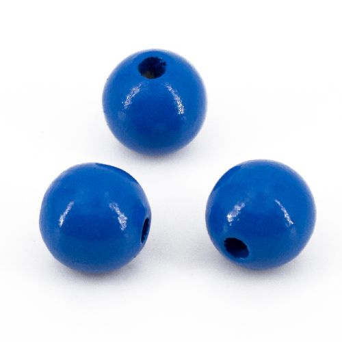 Dřevěné korálky 10mm (50ks) modré