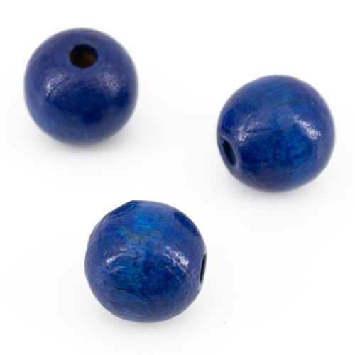Dřevěné korálky 10mm (50ks) tmavě modré