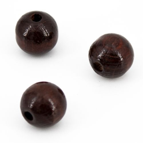 Dřevěné korálky 10mm (50ks) hnědé