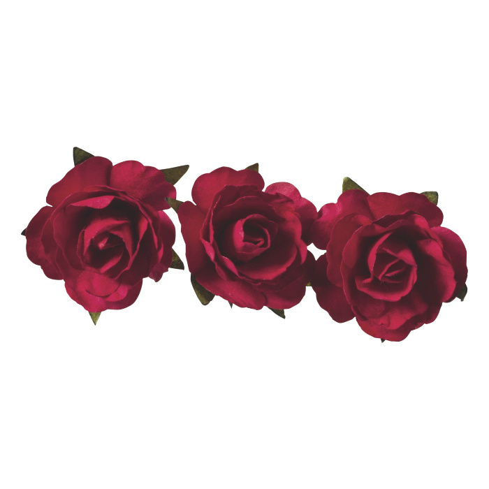 Papírové růžičky samolepicí Knorr prandell- červené (12ks)