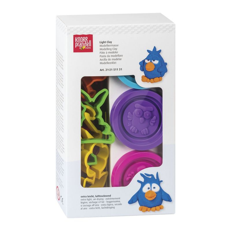 Modelína samotvrdnoucí a vykrajovátka plastová sada (3ks + 6ks)