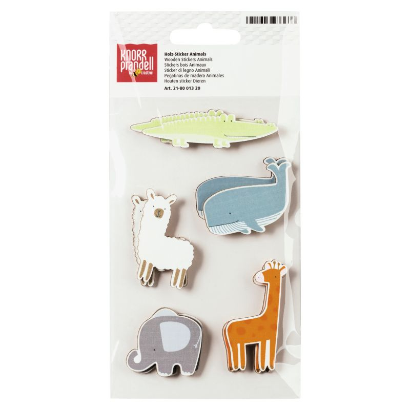 Zvířátka - dřevěné samolepicí miniatury (10ks)