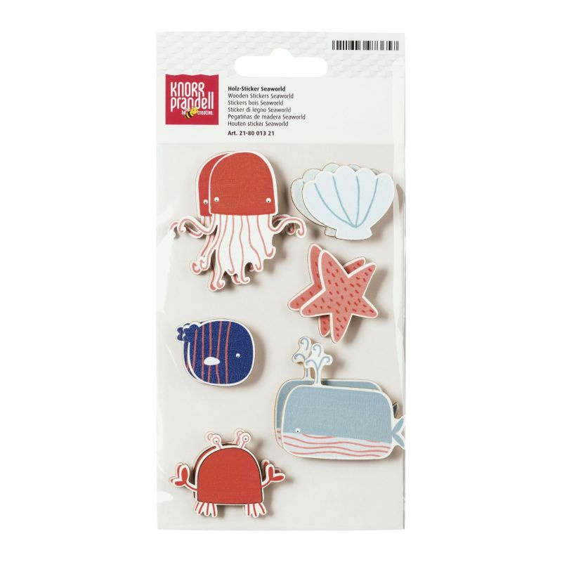Moře - dřevěné samolepicí miniatury (12ks)