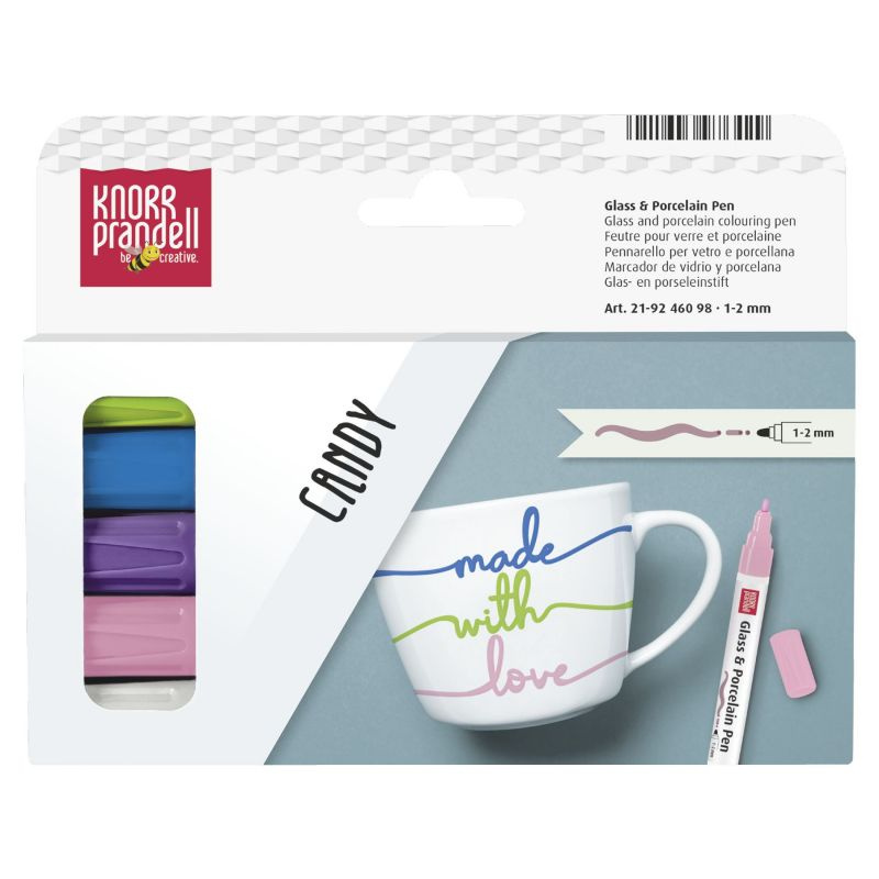 Fixy na sklo a porcelán sada (1 - 2 mm) mix barev (5ks)