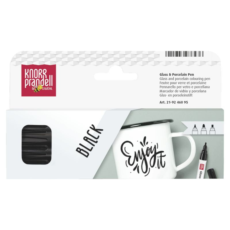 Fixy na sklo a porcelán sada (1 - 2,5 mm) černá (3ks)