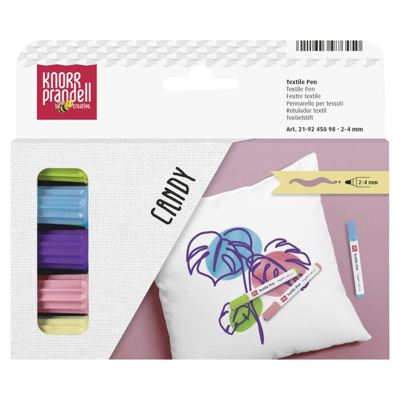 Fixy na textil sada (2 - 4 mm) pastelový mix (5ks)